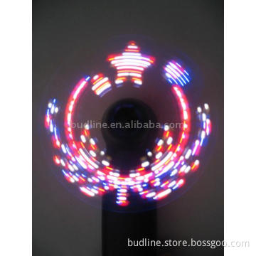 Changing Color Message Mini Fan